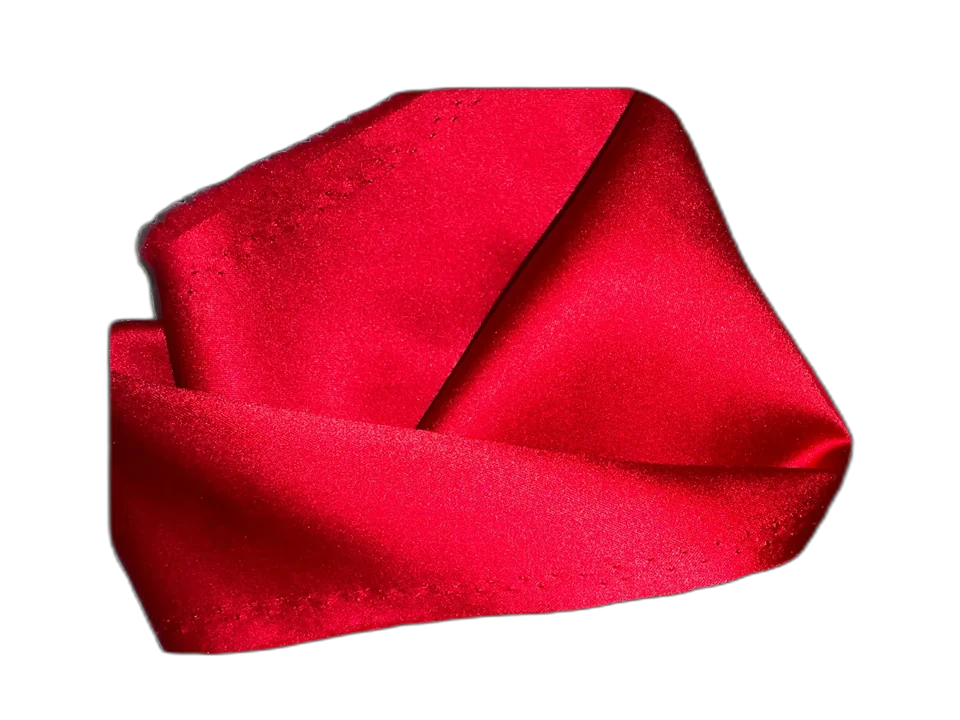 Folded red textile selected for the Passion project.